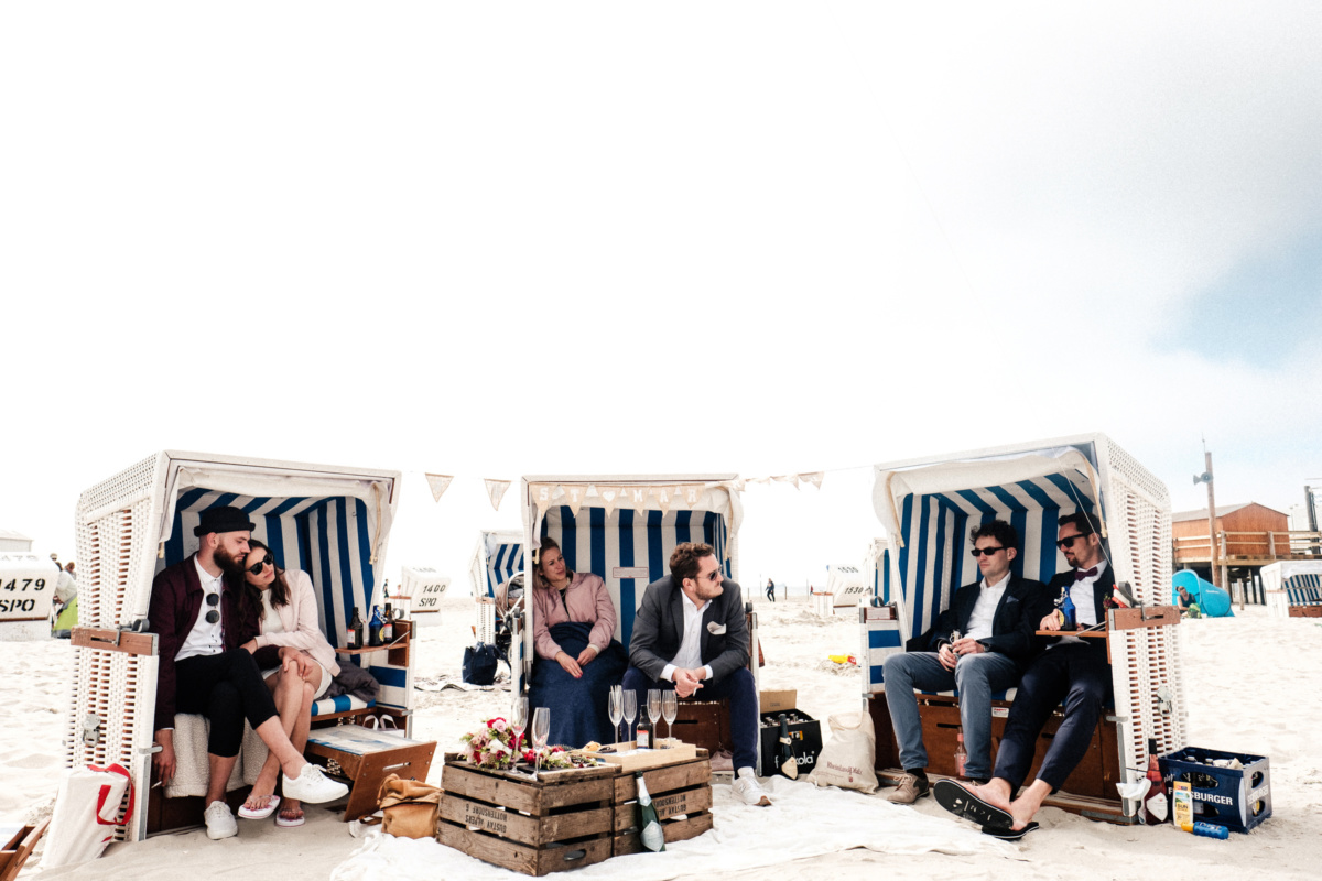 Hochzeit im Strandkorb