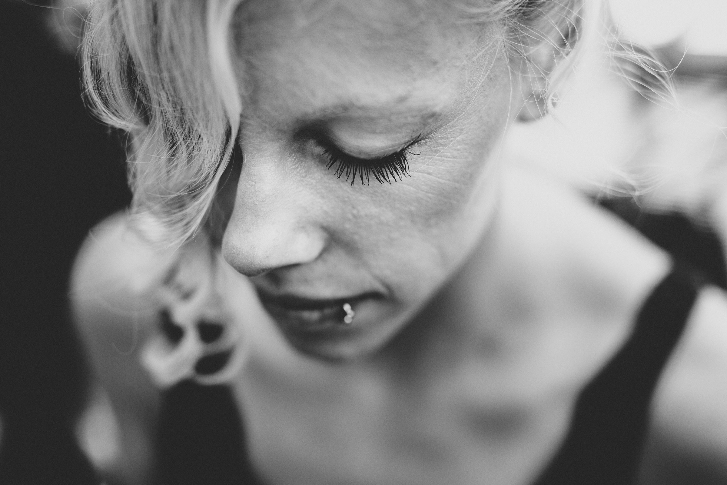 Nah-Portrait der Braut