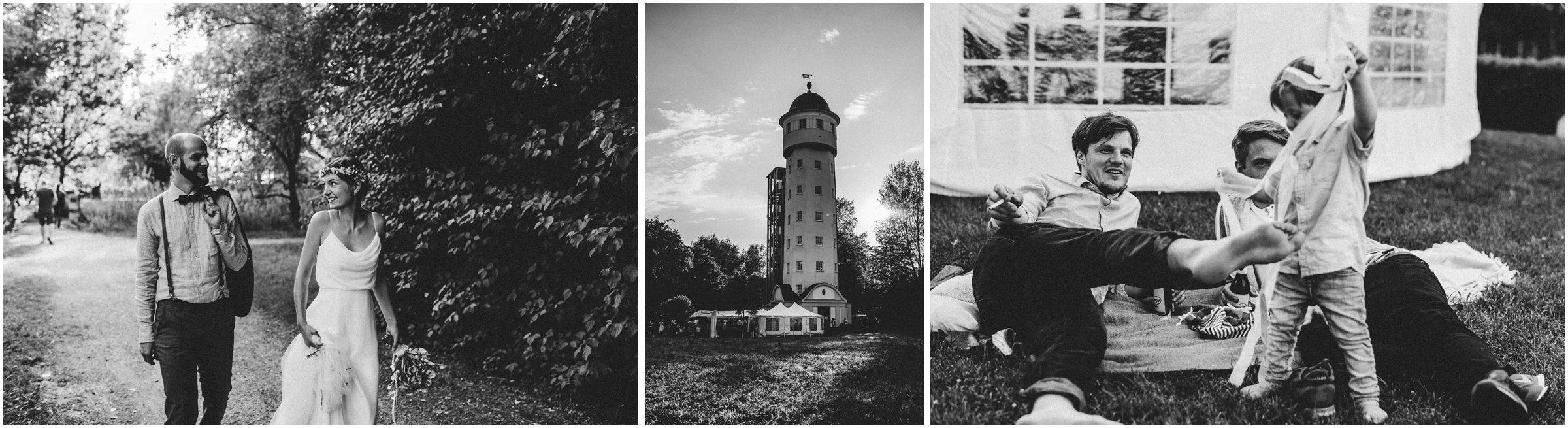 Wiesenhochzeit: Gäste spielen mit Kindern