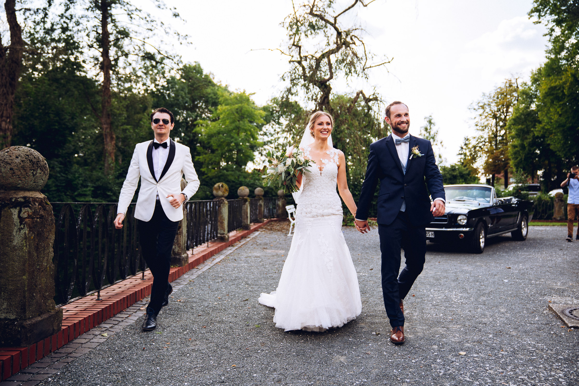 Septemberhochzeit: Ankunft des Brautpaars