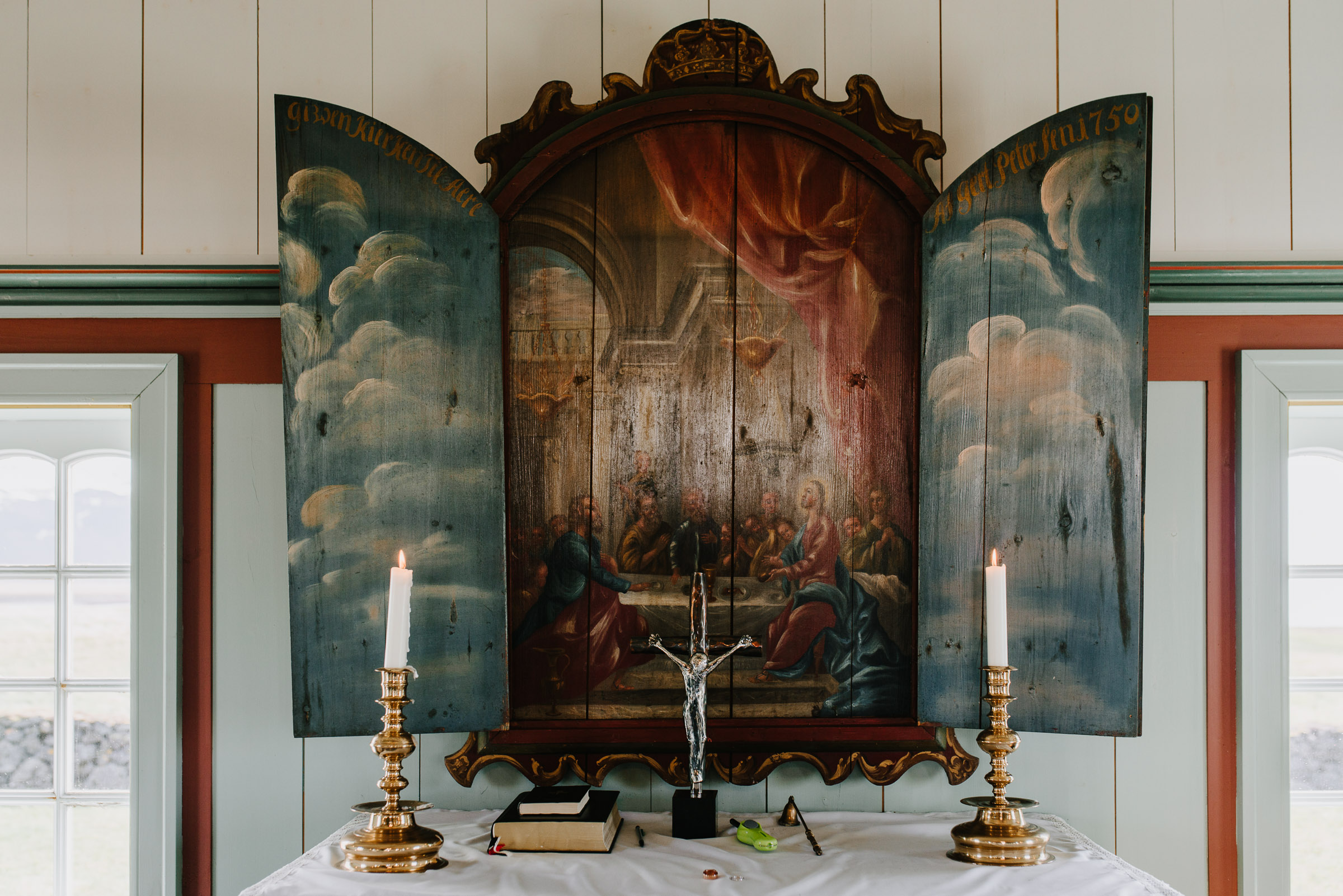 Island-Hochzeit: Foto des Altars