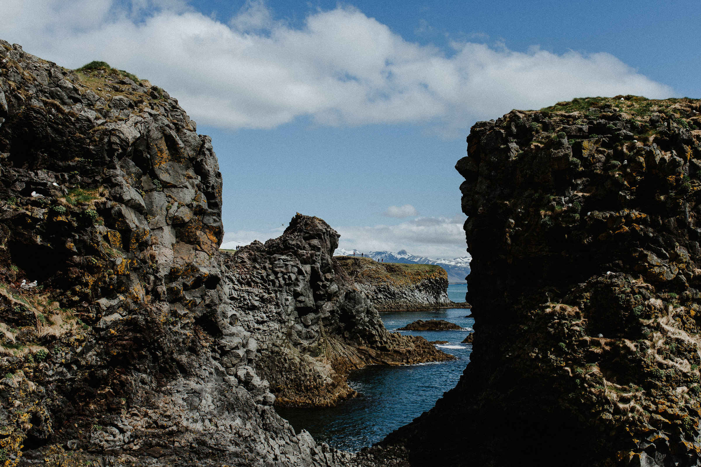 Island-Hochzeit: rauhe Küstenlandschaft