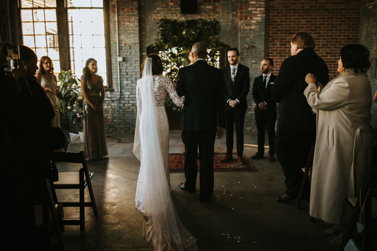 Hochzeit in New York - Braut mit Brautvater