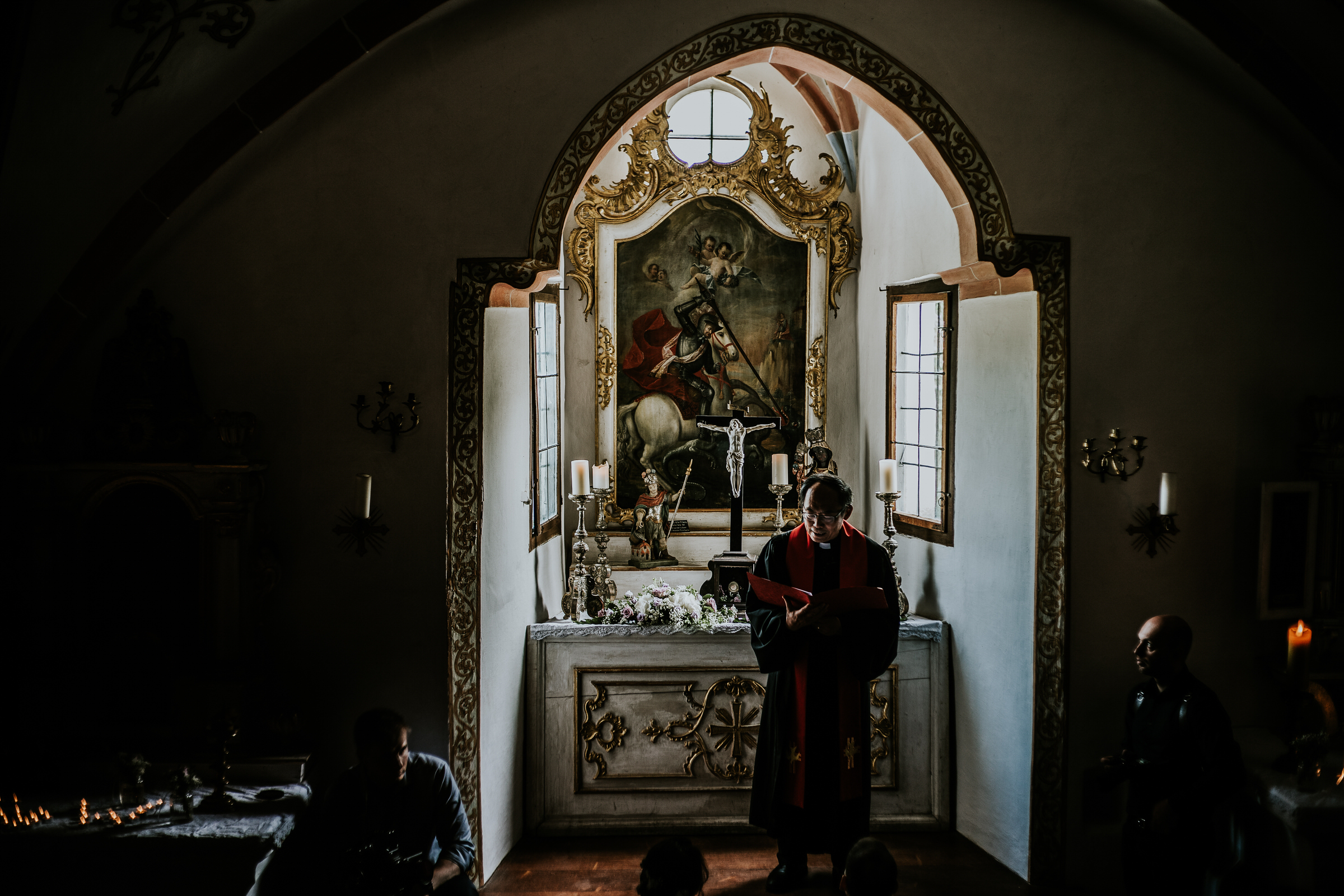 deutsch-chinesische Hochzeit: Altar