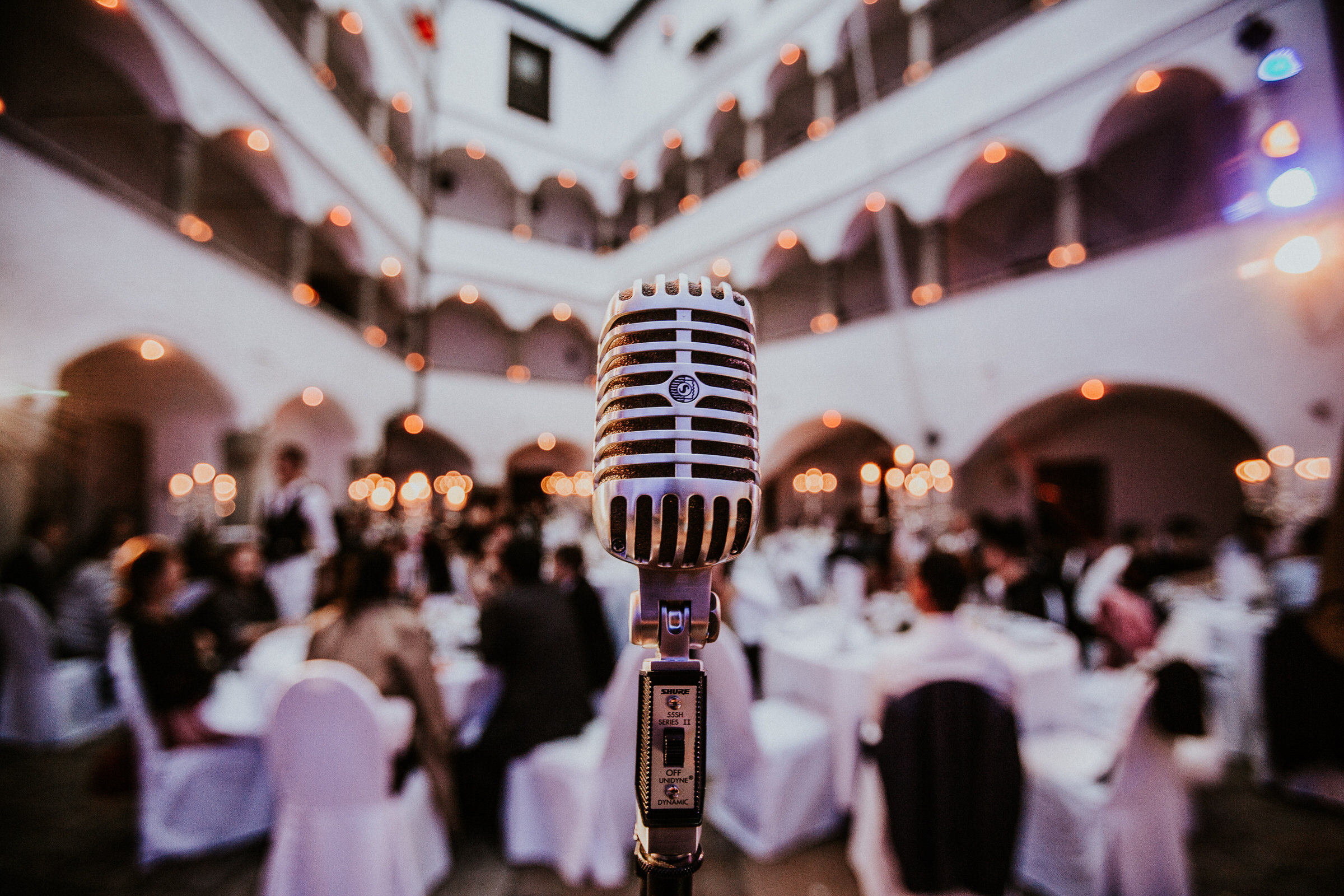 Deutsch-chinesische Hochzeit: Mikrofon der Band 