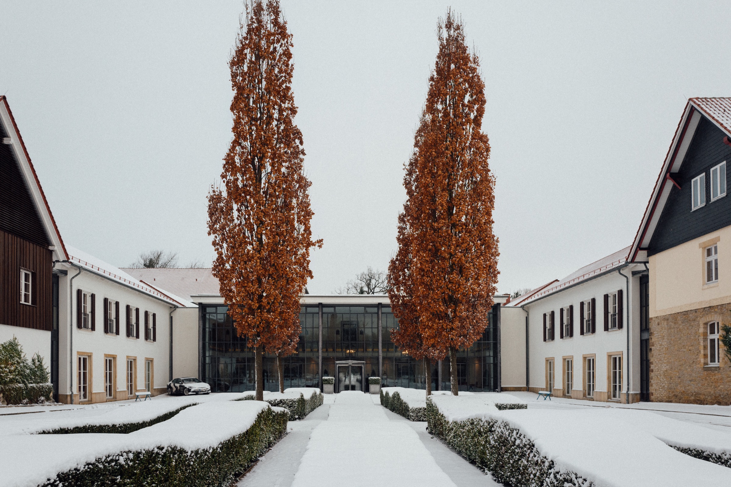 Winterhochzeit: Eingang Gräflicher Park