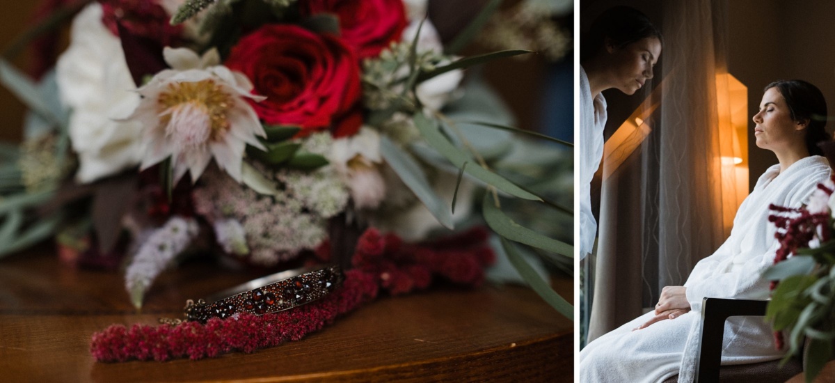 Strandhochzeit in Kiel: Aufnahme vom Brautschmuck und von der Braut