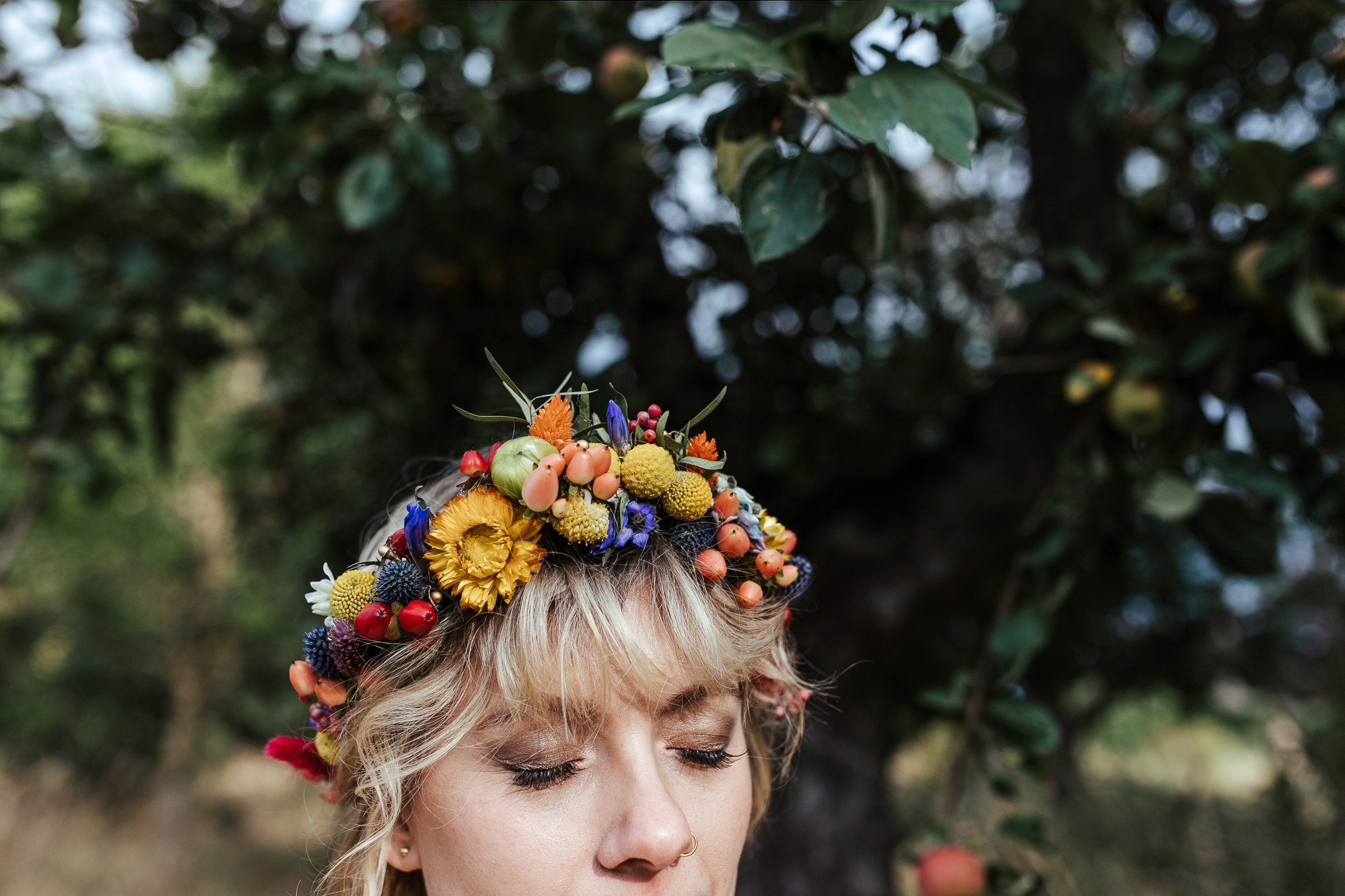 Blumenkranz von Kopflegenden