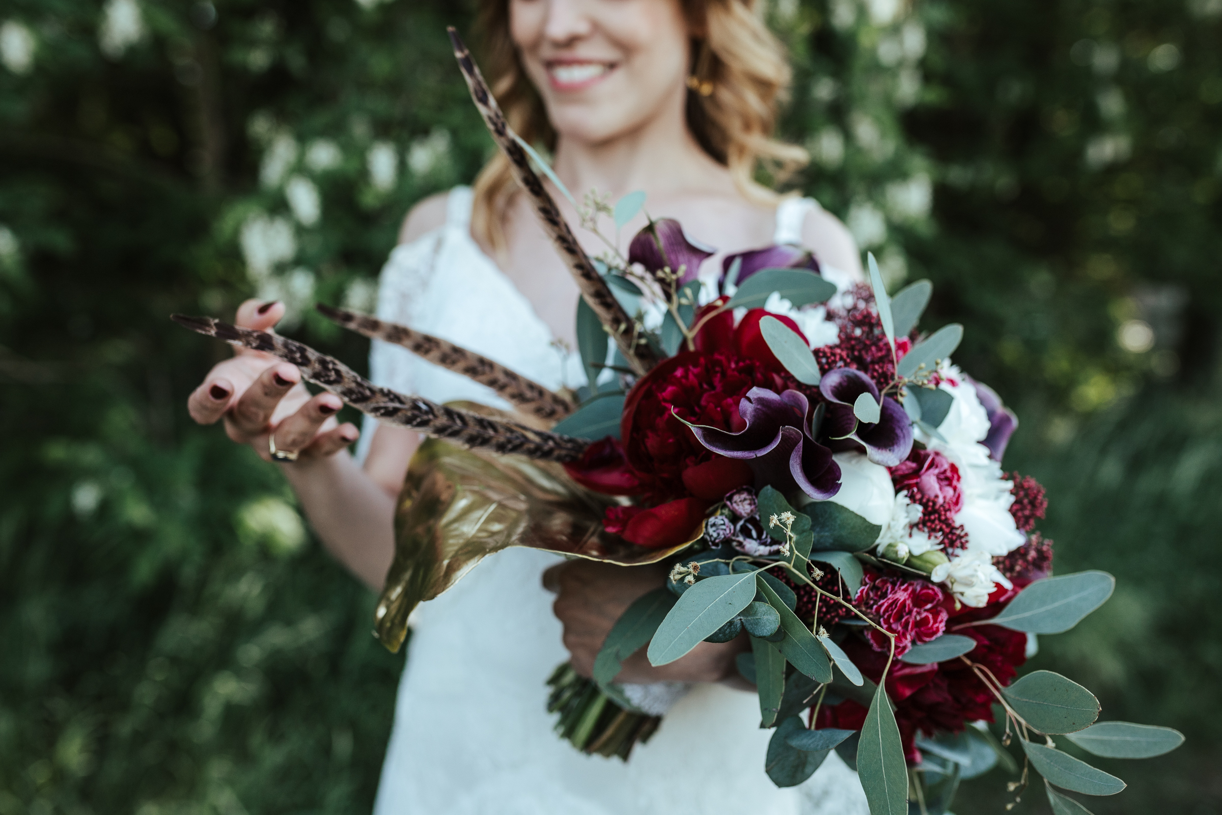 Blumenschmuck von Kopflegenden: Brautstrauß