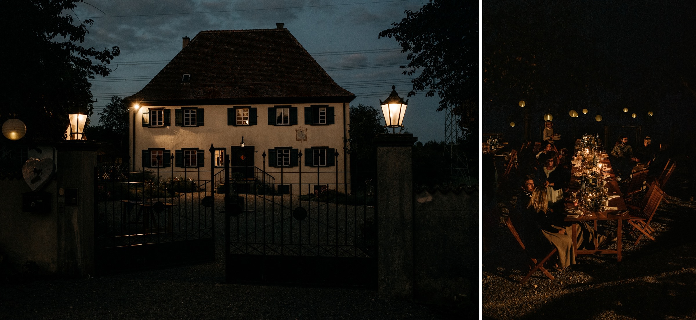 das Gutshaus im Dunkeln