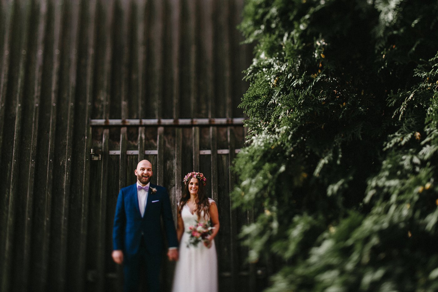 Urbane Hochzeit: Brautpaarportrait